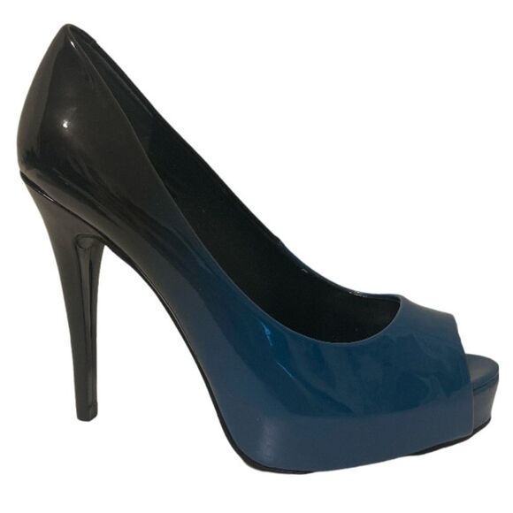 Guess Ombre black-blue Heels Open Toe Size 7M - Picture 1 of 10